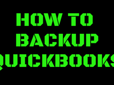 How to Backup QuickBooks