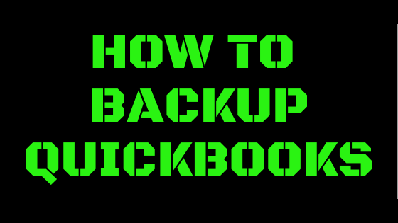 How to Backup QuickBooks