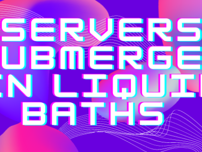 Servers submerged in liquid